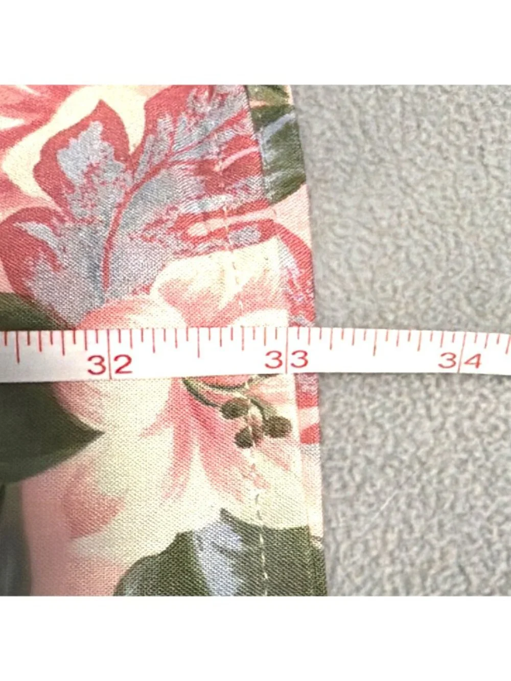 Sag Harbor Floral Midi Skirt Pink & Green  Size M Cottage‎ Coquette Tropical